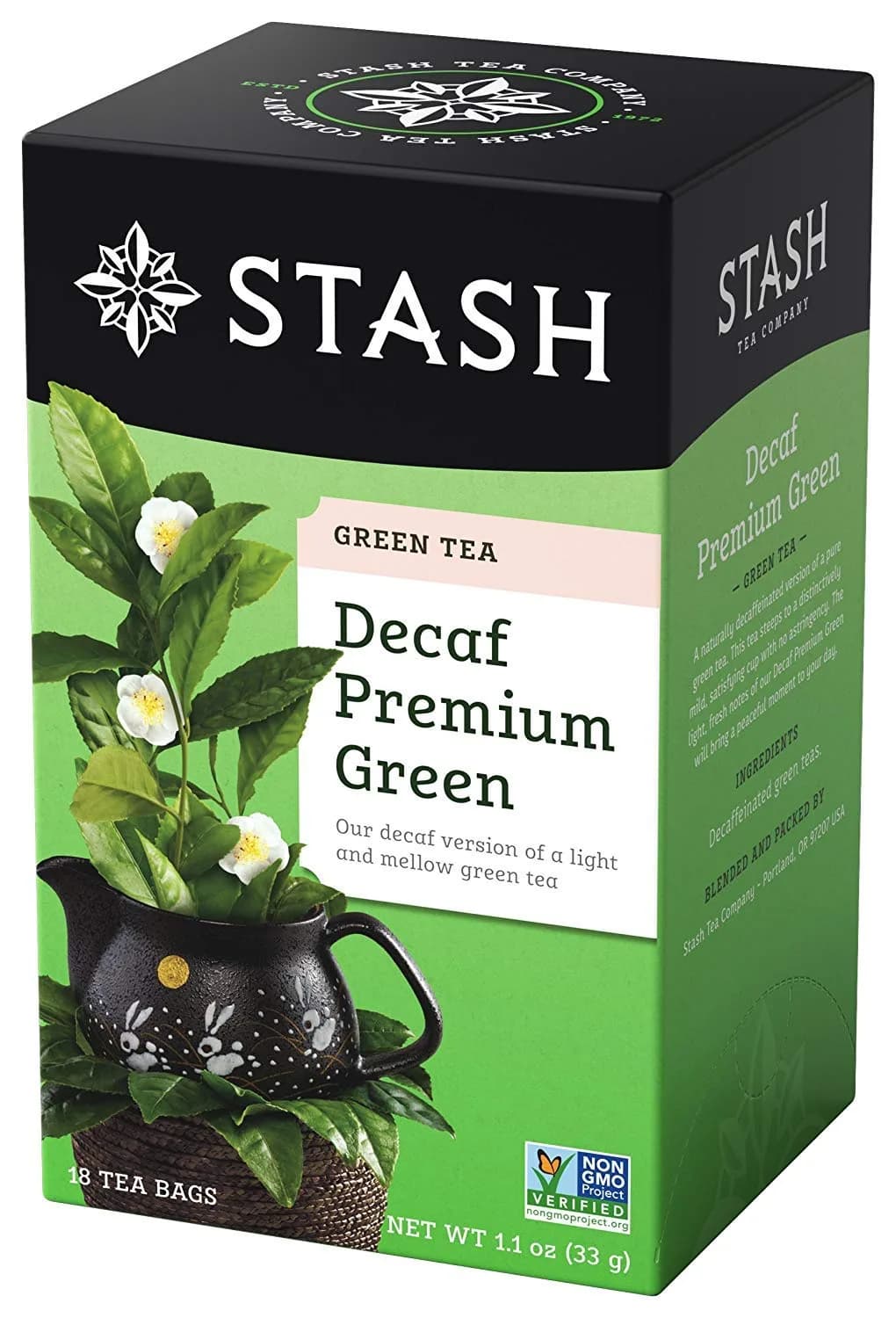Stash Decaf Premium Green Tea 108 Bags | Naturally Decaffeinated, Smooth & Herbaceous (70-120 chars)