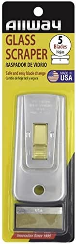 ALLWAY GS Safety Glass Scraper with 5 Blades | Removes Paint, Stickers & Adhesives from Hard Surfaces thumbnail 3