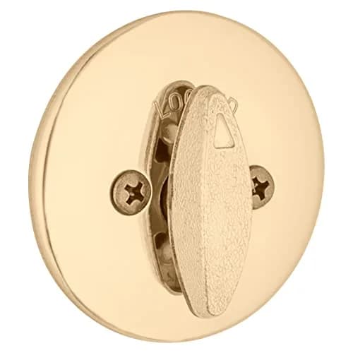 Kwikset 660 Single Cylinder Deadbolt Lock, Polished Brass Round, 2.7" L x 3.7" W x 4.3" H | Grade 3 BHMA Certified Security thumbnail 2