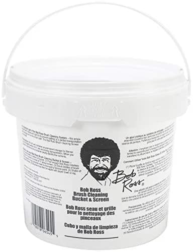 Bob Ross Thinner Bucket with Screen | 6.25" Round Plastic Paint Bucket for Painting Supplies thumbnail 1