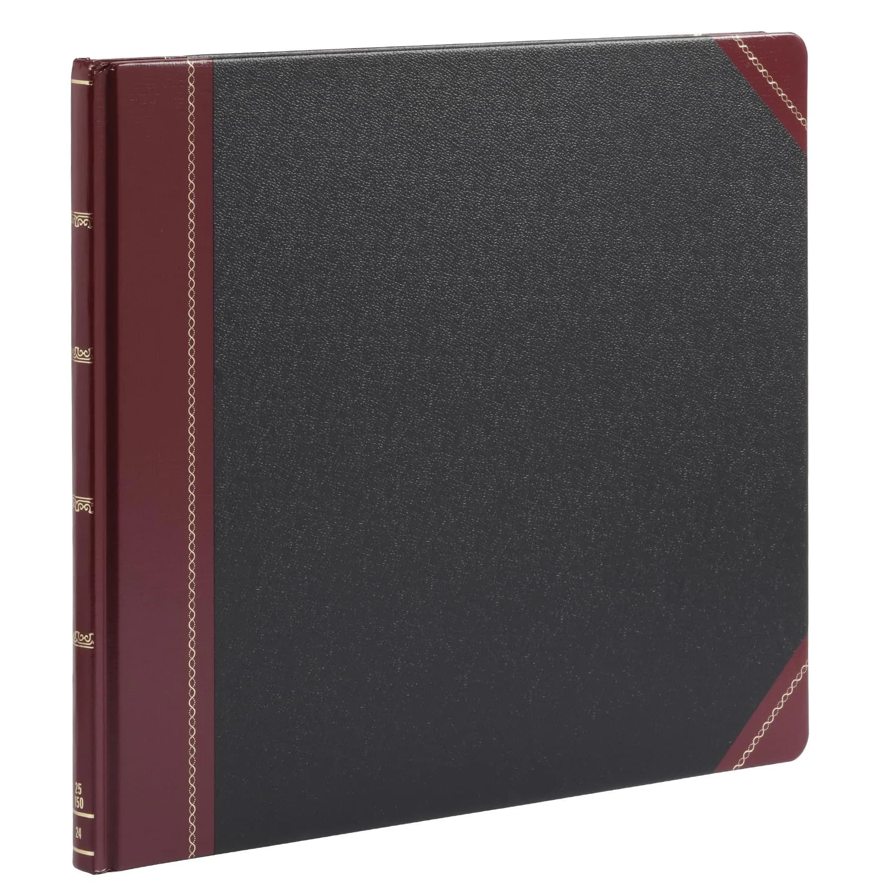 Boorum & Pease Columnar Book, 24 Columns, 12-7/8" x 15-1/8" | Large Business & Personal Ledger — Black/Red
