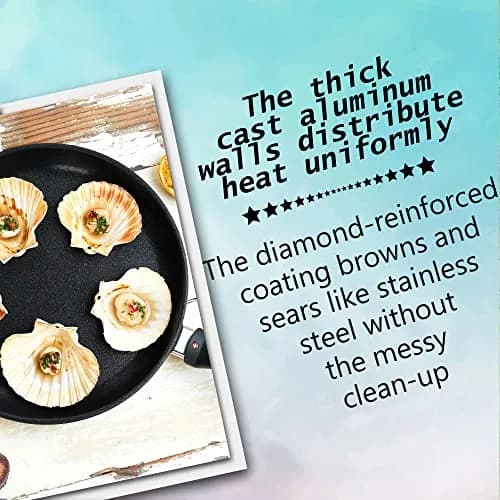 Swiss Diamond 12.5 Inch Saute_Fry_Pan Grey | Diamond Reinforced Nonstick Aluminum Skillet thumbnail 5