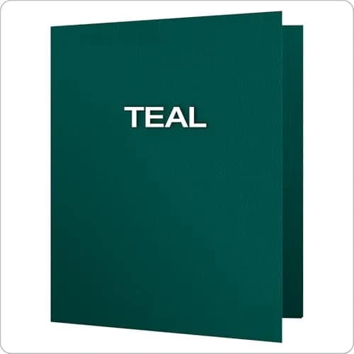 Oxford Twin-Pocket Folders Textured Paper Letter Size Teal Holds 100 Sheets Box of 25 | Heavy Paper Texture thumbnail 3