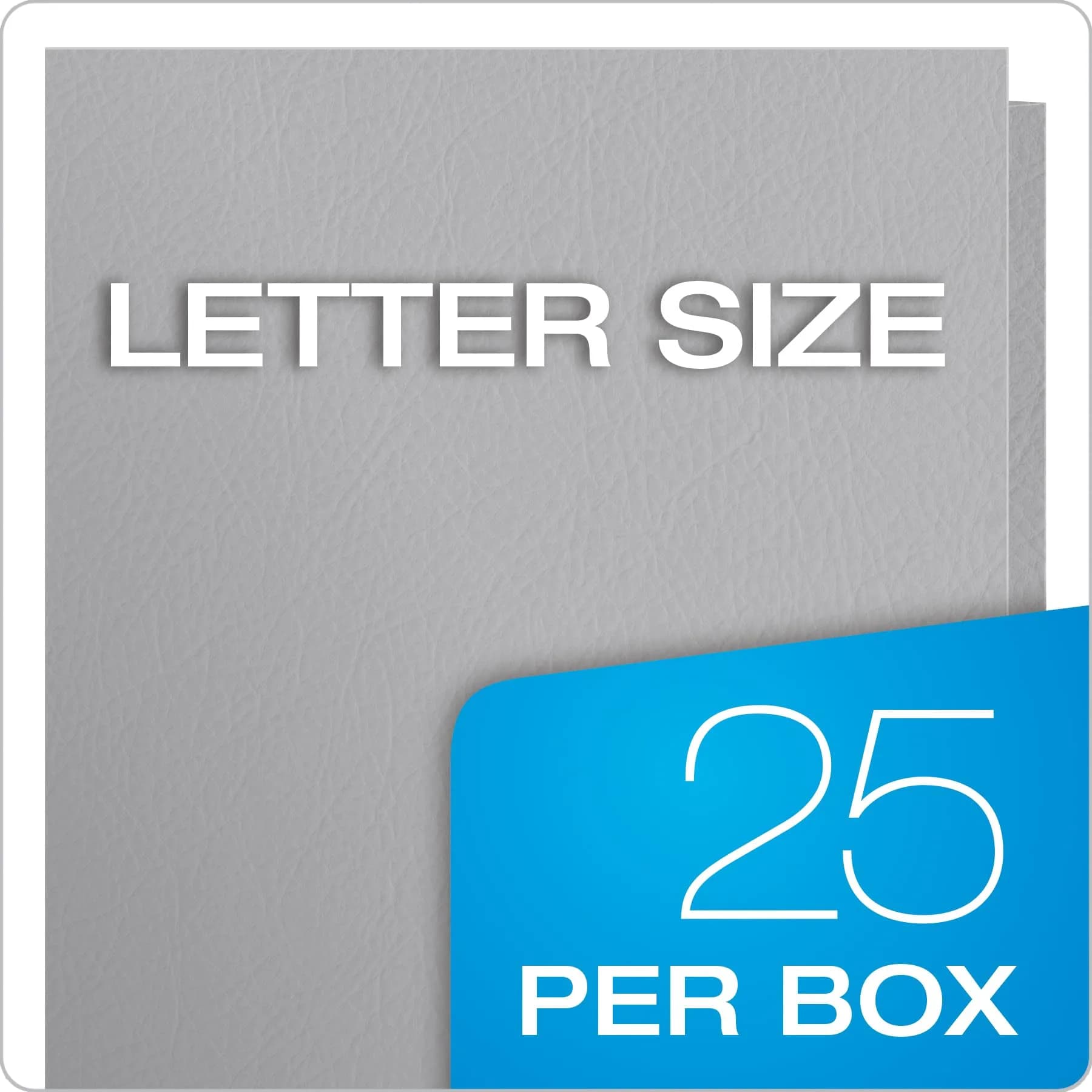 Oxford Twin-Pocket Folders with Business Card Holder, Letter Size, Gray, Box of 25 | Textured Paper for Durable Organization - view 6