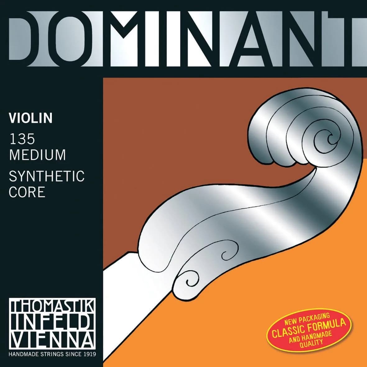 Thomastik-Infeld Dominant Violin String Set 1/4 Size Medium Tension | Clear & Balanced Tone, Reference Standard — Full Set - Steel E