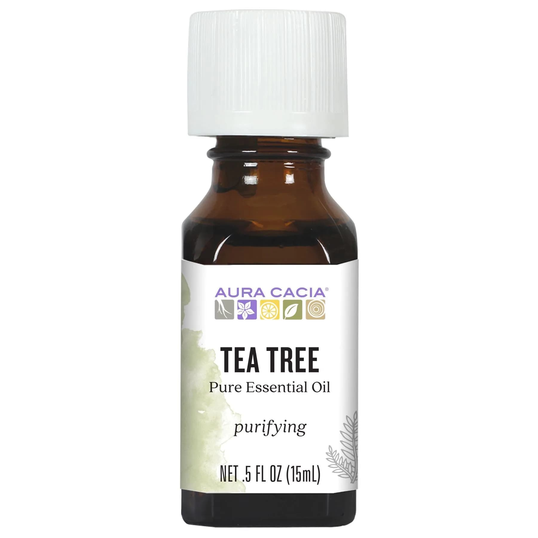Aura Cacia Tea Tree Essential Oil 15 ml | Pure, GC/MS Tested for Purity, Australian Melaleuca alternifolia