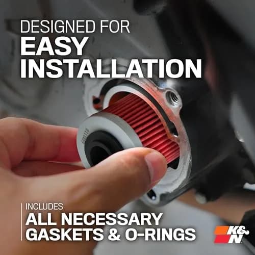 K&N Motorcycle Oil Filter KN-132 | High Performance Synthetic, Up to 20,000 Miles thumbnail 4