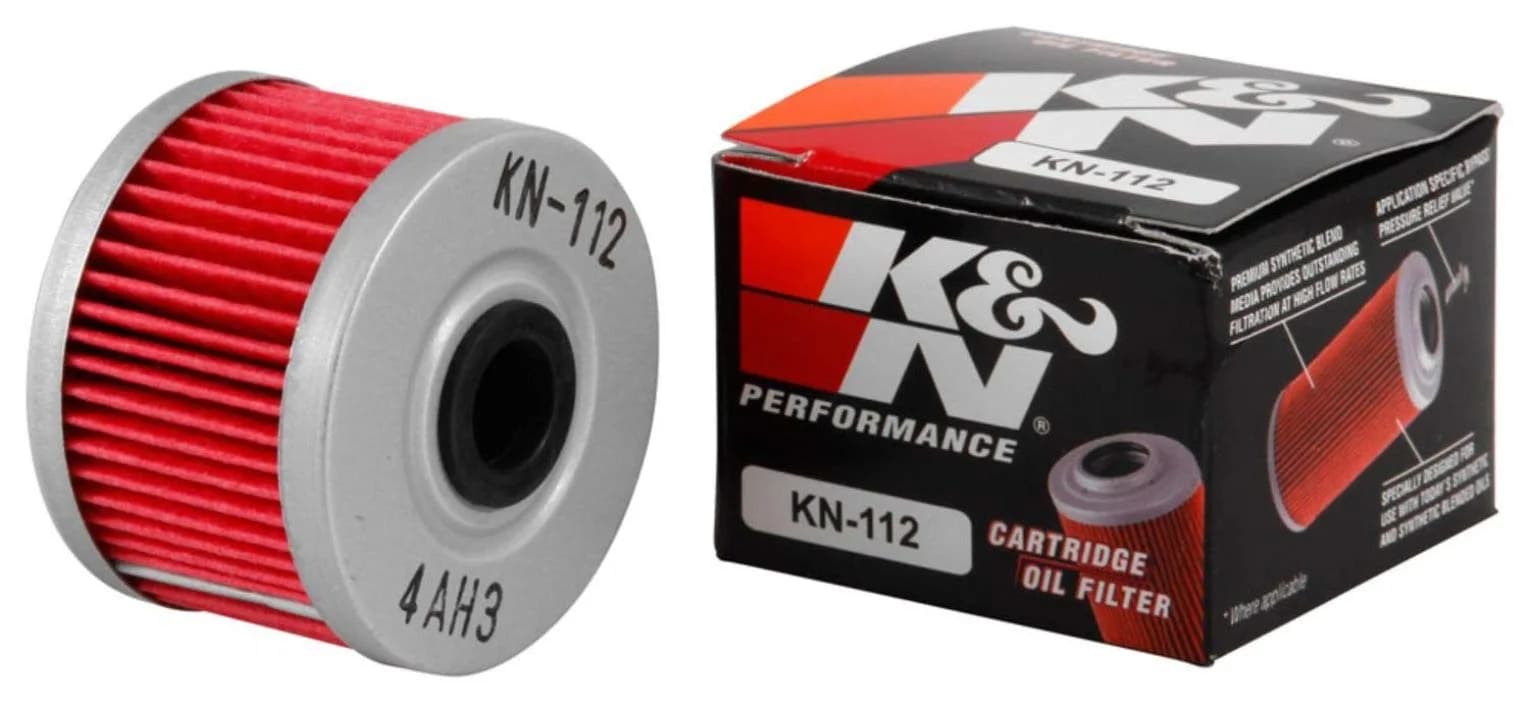 K&N Motorcycle Oil Filter: High Performance, Premium, KN-112 | Synthetic, Up to 20,000 Miles