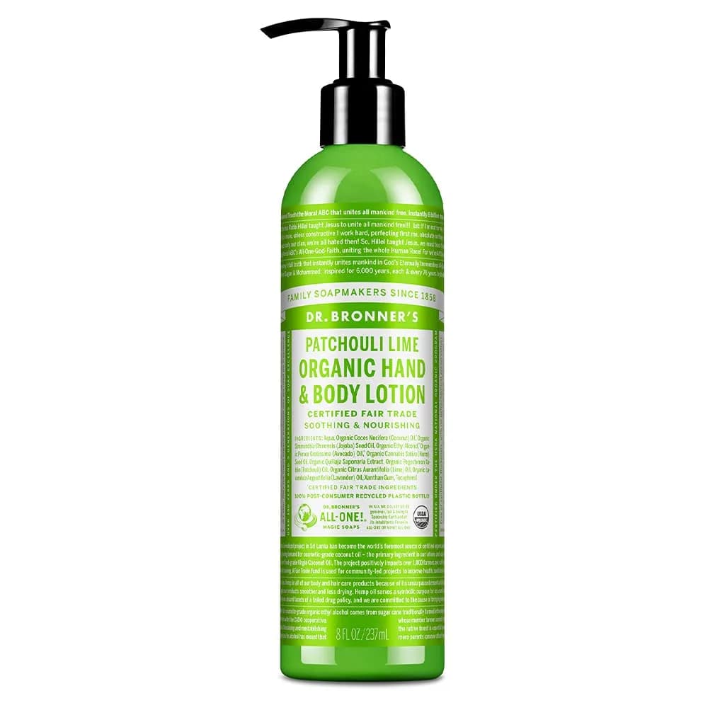 Dr. Bronner's Organic Lotion Patchouli Lime 236ml (8 Fl Oz) | USDA Organic & Fair Trade Ingredients - main product image