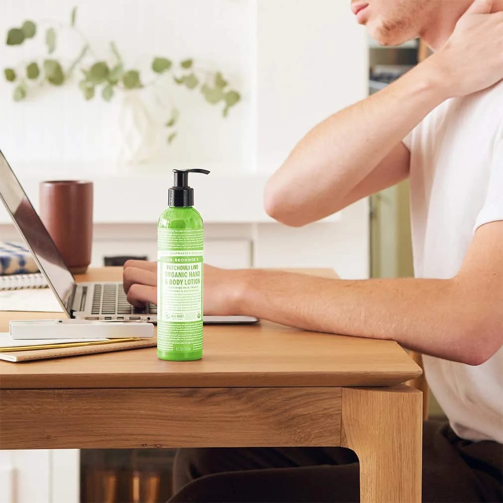 Dr. Bronner's Organic Lotion Patchouli Lime 236ml (8 Fl Oz) | USDA Organic & Fair Trade Ingredients - view 3
