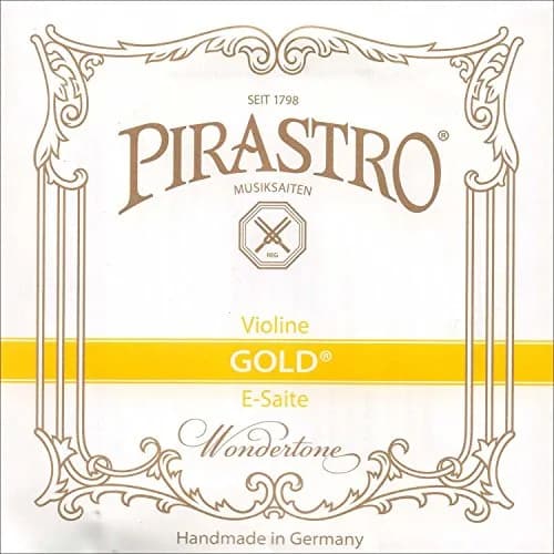 Pirastro Gold Label 4/4 Violin E String - Medium - Steel - Ball End | Full Sound & High Volume for Orchestral Use thumbnail 1