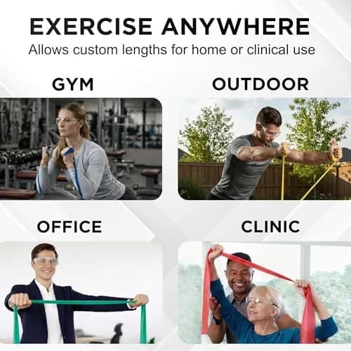 THERABAND Resistance Bands, Latex Exercise & Rehab Band, Green - Heavy | Portable 6 Yard System thumbnail 6