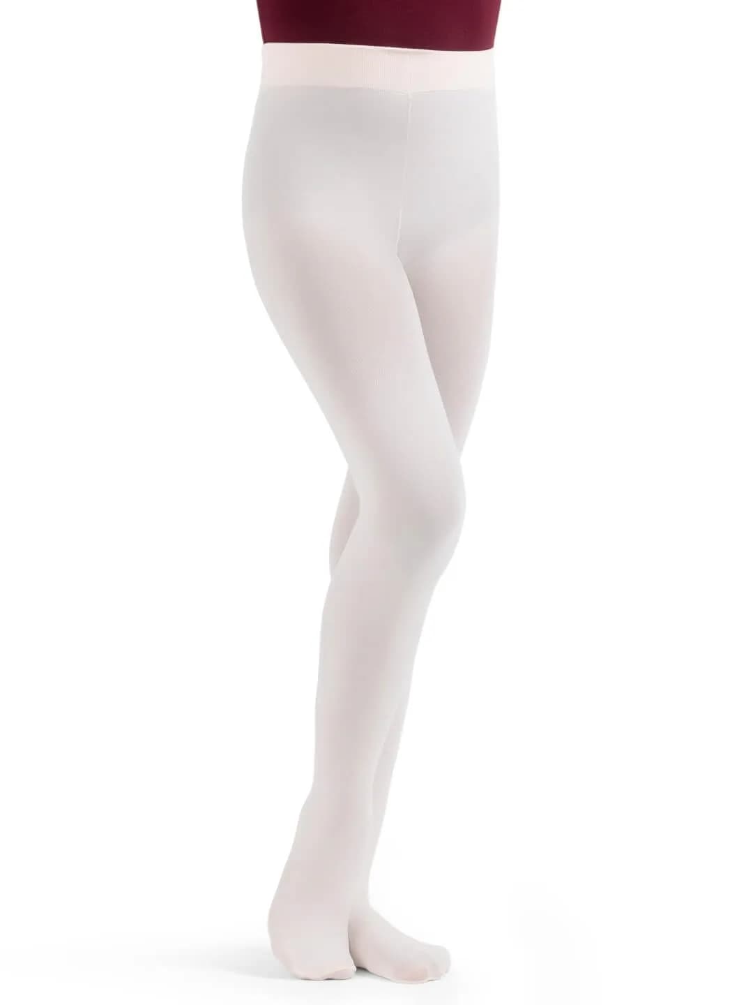Capezio Girls' Studio Basics Footed Tight - Ballet Pink | Seamless, One Size