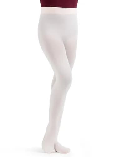 Capezio Girls' Studio Basics Footed Tight - Ballet Pink | Seamless, One Size thumbnail 1