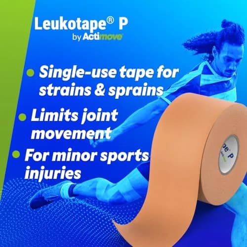 Leukotape P Adhesive Strapping Tape 3.8cm x 13.7m (1.5 in x 15 yds) | Rigid Support for Sports Injuries thumbnail 4