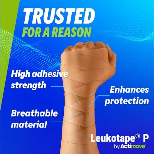 Leukotape P Adhesive Strapping Tape 3.8cm x 13.7m (1.5 in x 15 yds) | Rigid Support for Sports Injuries thumbnail 6