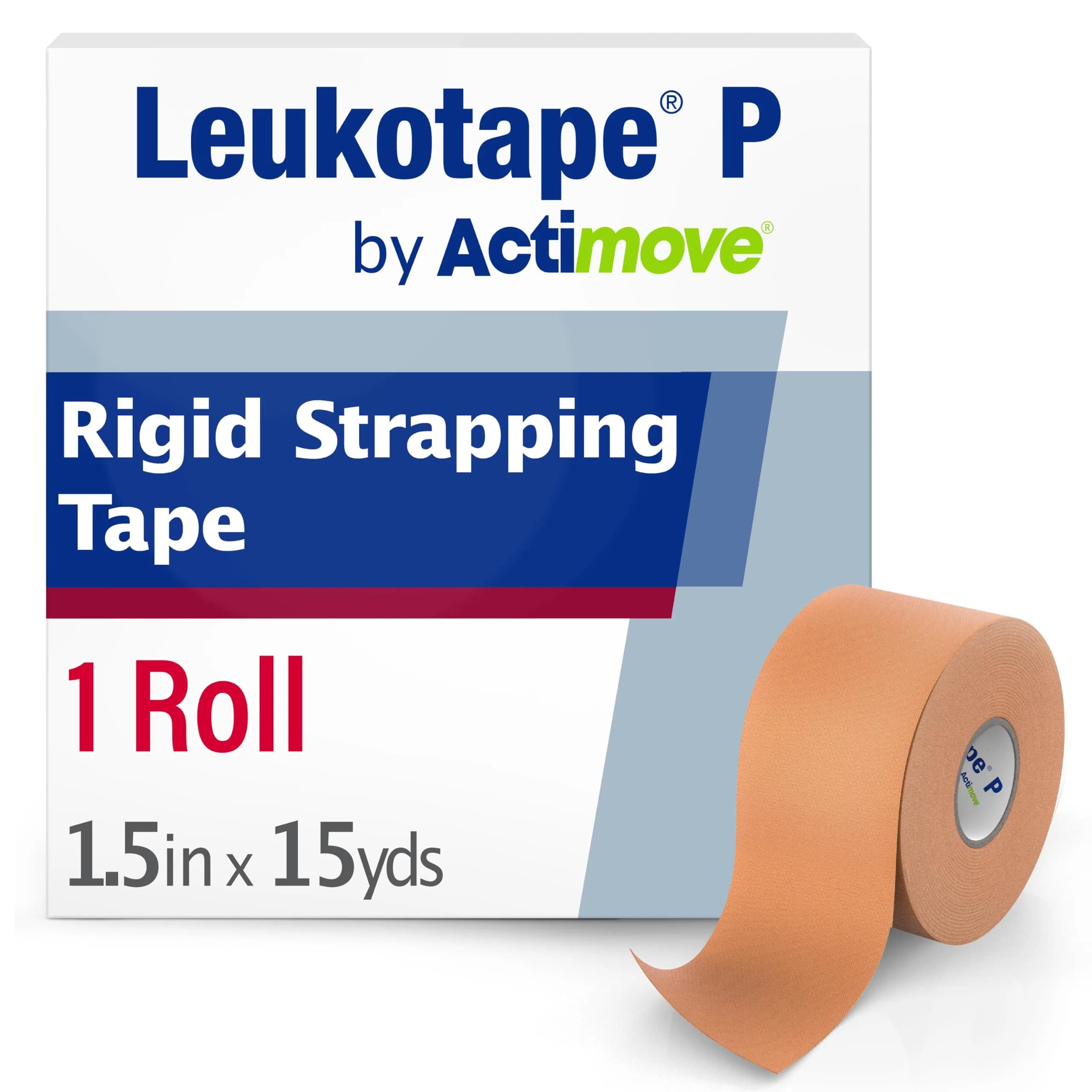 Leukotape P Adhesive Strapping Tape 3.8cm x 13.7m (1.5 in x 15 yds) | Rigid Support for Sports Injuries - main product image