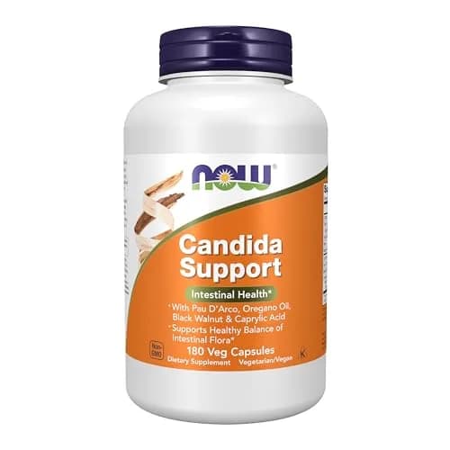 NOW Candida Support with Pau D'Arco, Oregano Oil, 180 Veg Caps | Supports Gut Balance thumbnail 1