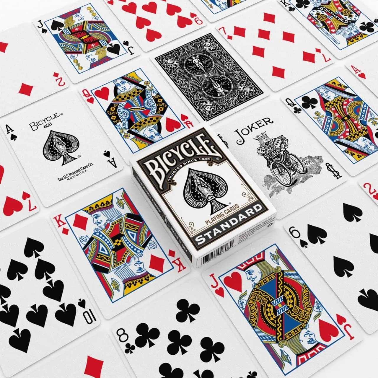 Bicycle Rider Back Playing Cards, 1 Pack Black Standard Index - USA Made Quality for Game Nights - view 2