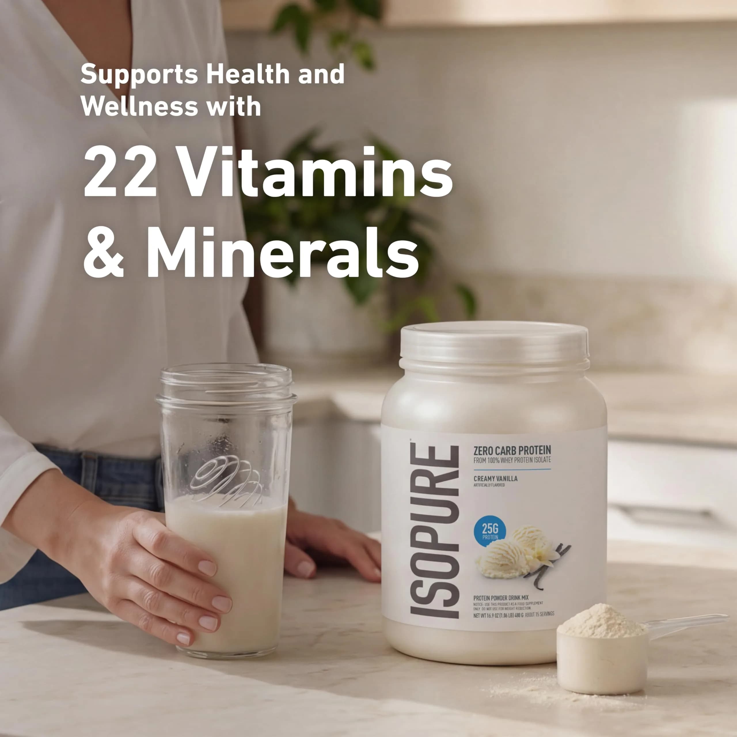 Isopure Zero Carb Whey Protein Isolate Powder Creamy Vanilla 3lb 25g Protein 0g Sugar | Pure Muscle Fuel - view 5