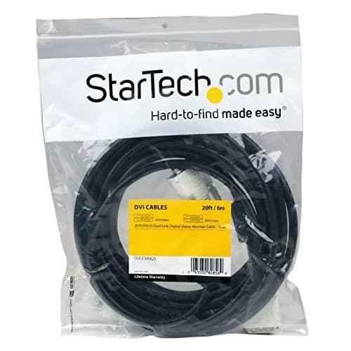 StarTech.com 20ft Dual Link DVI Cable, Male to Male, 2560x1600 | High-Speed Digital Transmission thumbnail 4