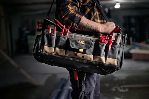 Custom Leathercraft WORK GEAR 1579 20 Inch Tool Box | 27 Pockets, Soft Sided, Open Top thumbnail 4