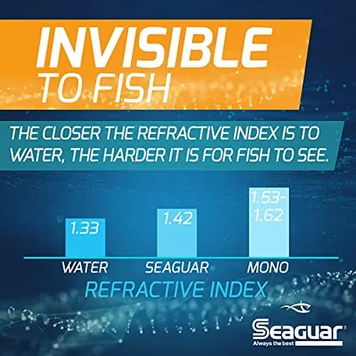 Seaguar Invizx Fluorocarbon Fishing Line 200yd 10 LB | Virtually Invisible, Low Memory, Strong & Sensitive thumbnail 2