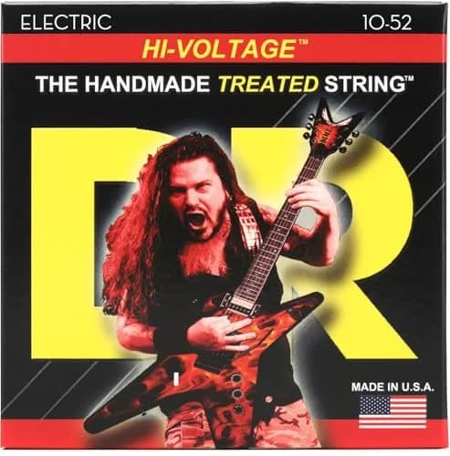 DR Strings DBG-10/52 Hi-Voltage Dimebag Darrell Signature Electric Guitar Strings - .010-.052 | Heavy-gauge, corrosion-resistant thumbnail 1