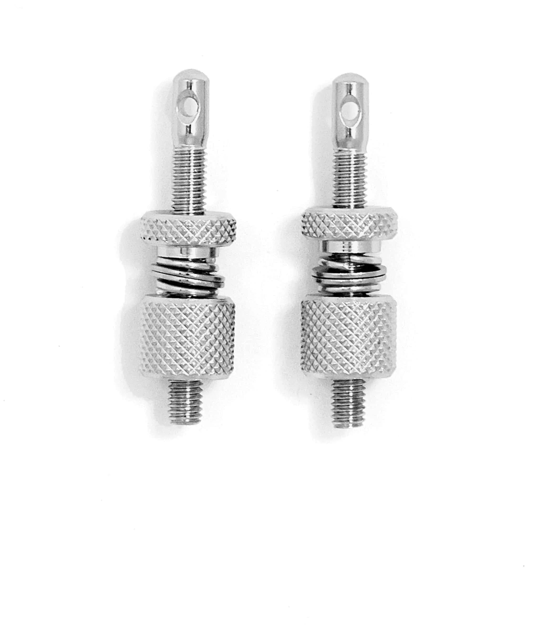 Gibraltar Pedal Spring Tension Assembly 2/Pack | Alloy Steel, Silver, Polished — Silver