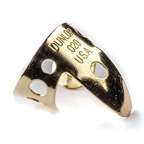 Jim Dunlop Brass Fingerpicks .020 Inch Gauge | 20 Picks Per Tube thumbnail 2