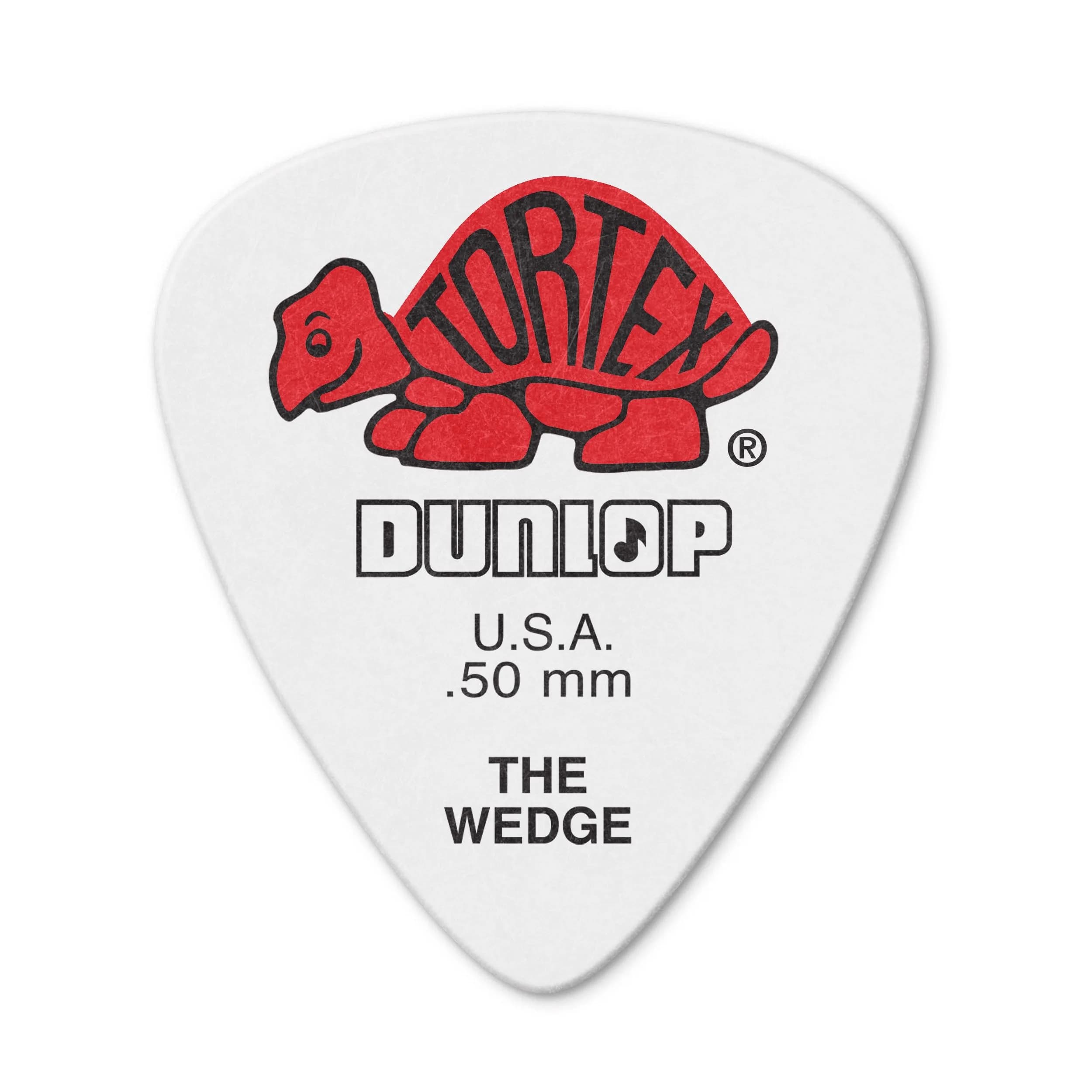 Jim Dunlop Tortex® Wedge Pick .50MM | Bright, Durable, USA-Made Guitar Pick — RED