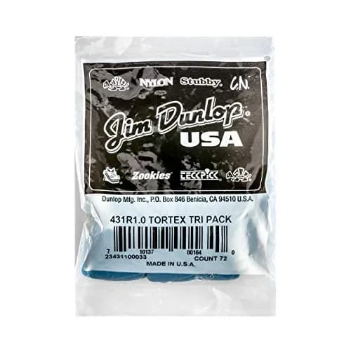 Jim Dunlop Tortex Triangle Pick 1.0MM | Maximum Memory & Grip for Guitarists in India thumbnail 4