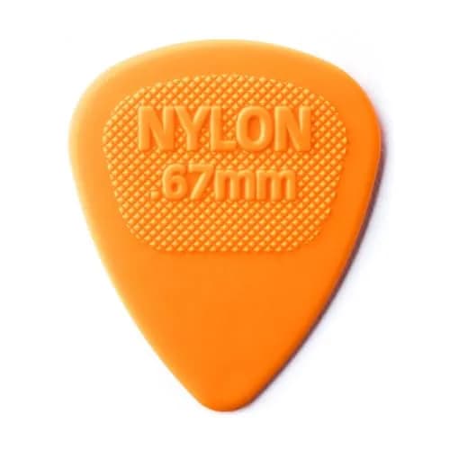 Jim Dunlop Nylon MIDI Pick .67MM | 72 Pack | Classic Nylon Tone & Flexibility thumbnail 1