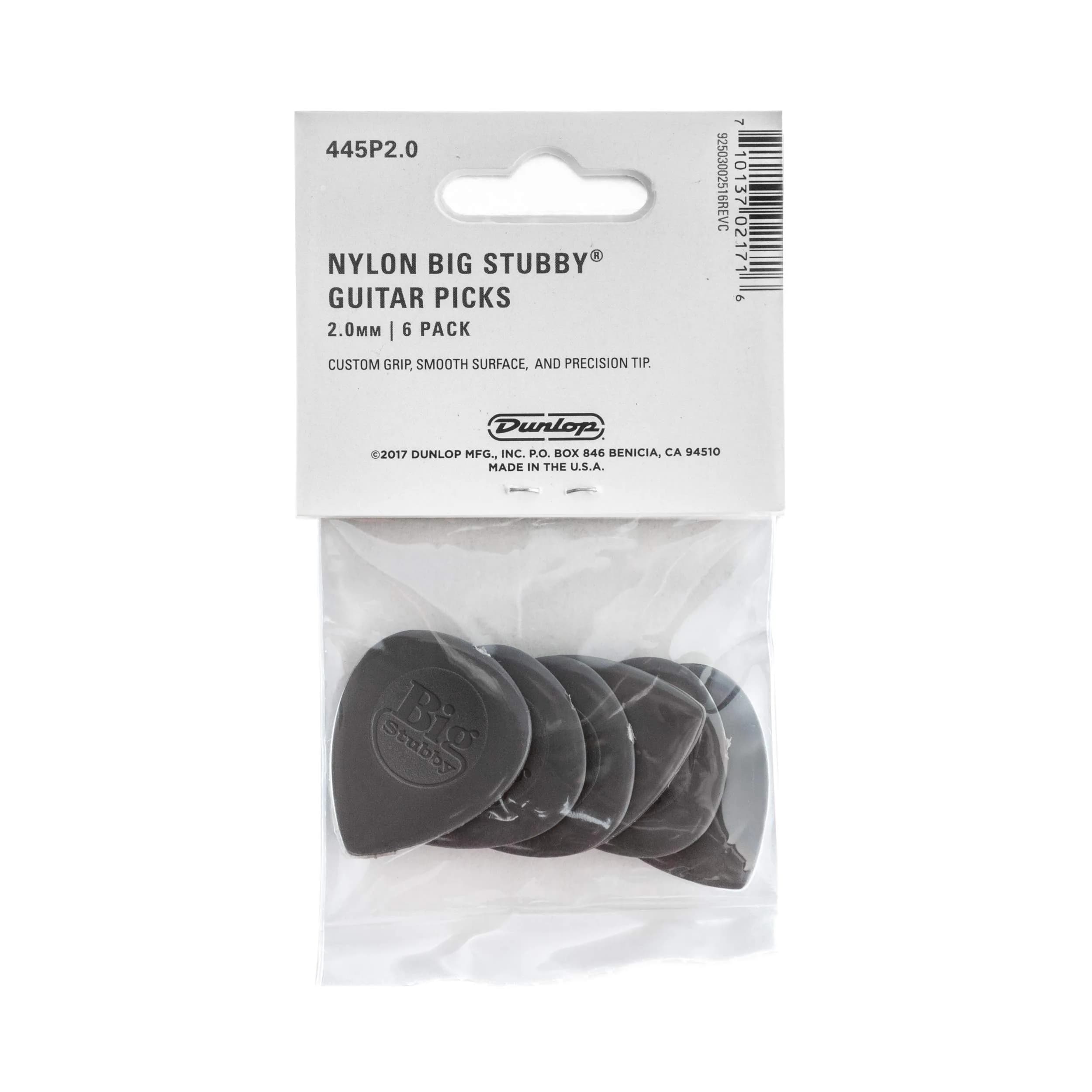 Jim Dunlop Big Stubby Nylon Pick 2.0mm - 6 Pack | Precision Tip & Custom Grip - view 5
