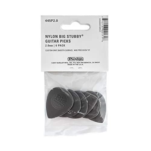 Jim Dunlop Big Stubby Nylon Pick 2.0mm - 6 Pack | Precision Tip & Custom Grip thumbnail 5