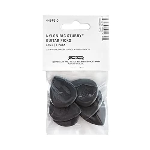 Jim Dunlop Big Stubby Nylon Guitar Picks 3.0mm - 6 Pack | Precision Tip & Custom Grip thumbnail 5