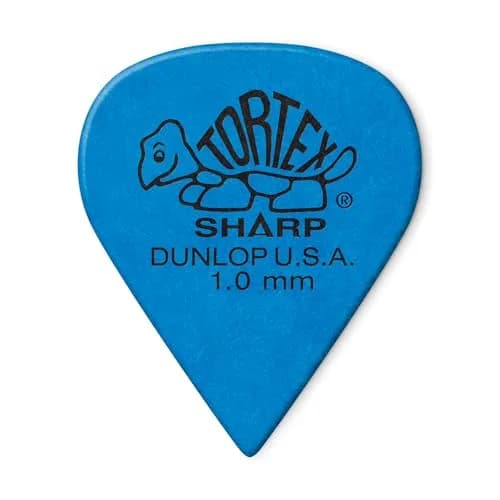 Jim Dunlop Tortex Sharp Guitar Picks 1.0mm Blue 72 Pack | Precision Tone & Grip thumbnail 1
