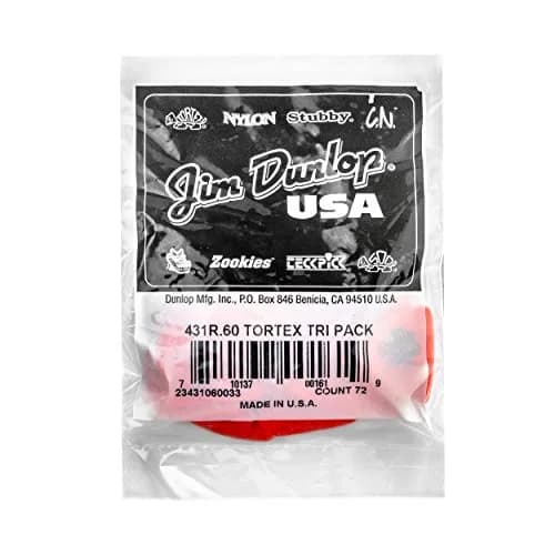 Jim Dunlop Tortex Triangle Pick 0.60mm | Orange, 72 Pack, Guitar & Bass Accessory thumbnail 4