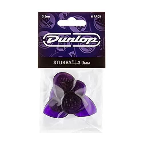 Jim Dunlop Stubby 3.0mm Guitar Picks - 6 Pack | Powerful Grip & Smooth Release thumbnail 4