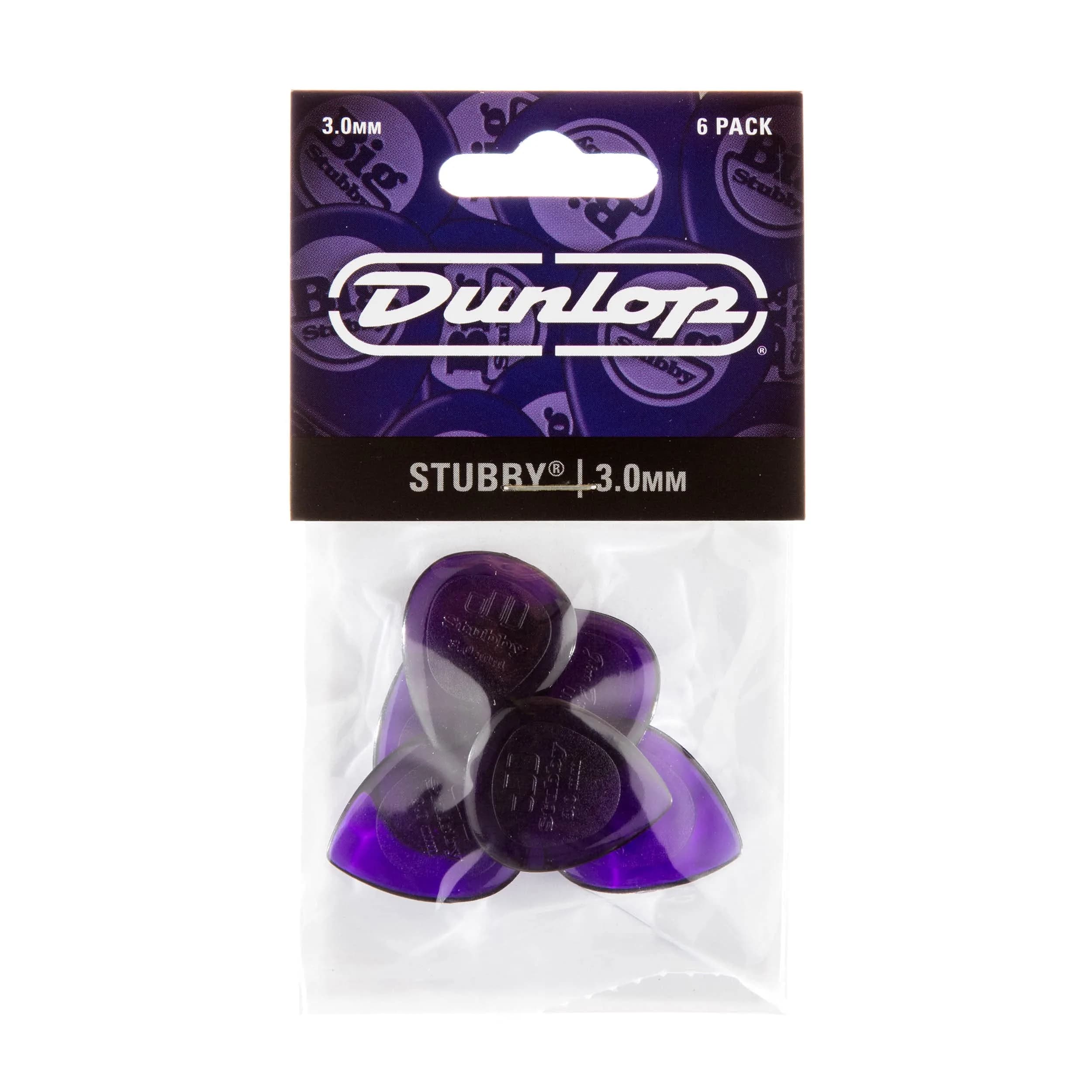 Jim Dunlop Stubby 3.0mm Guitar Picks - 6 Pack | Powerful Grip & Smooth Release - view 4