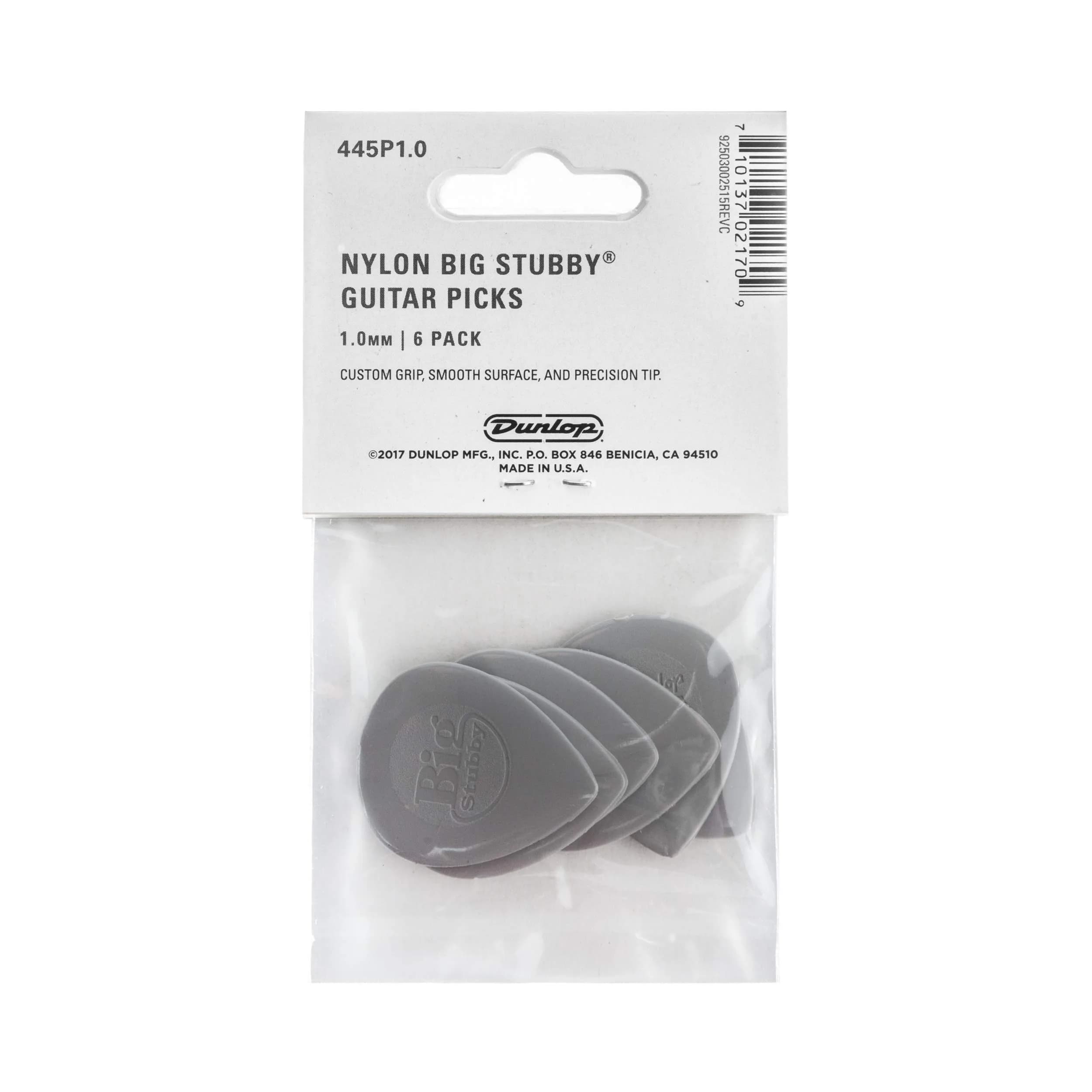Jim Dunlop Big Stubby Nylon Pick 1.0mm (6 Pack) | Precision Tip & Custom Grip - view 5