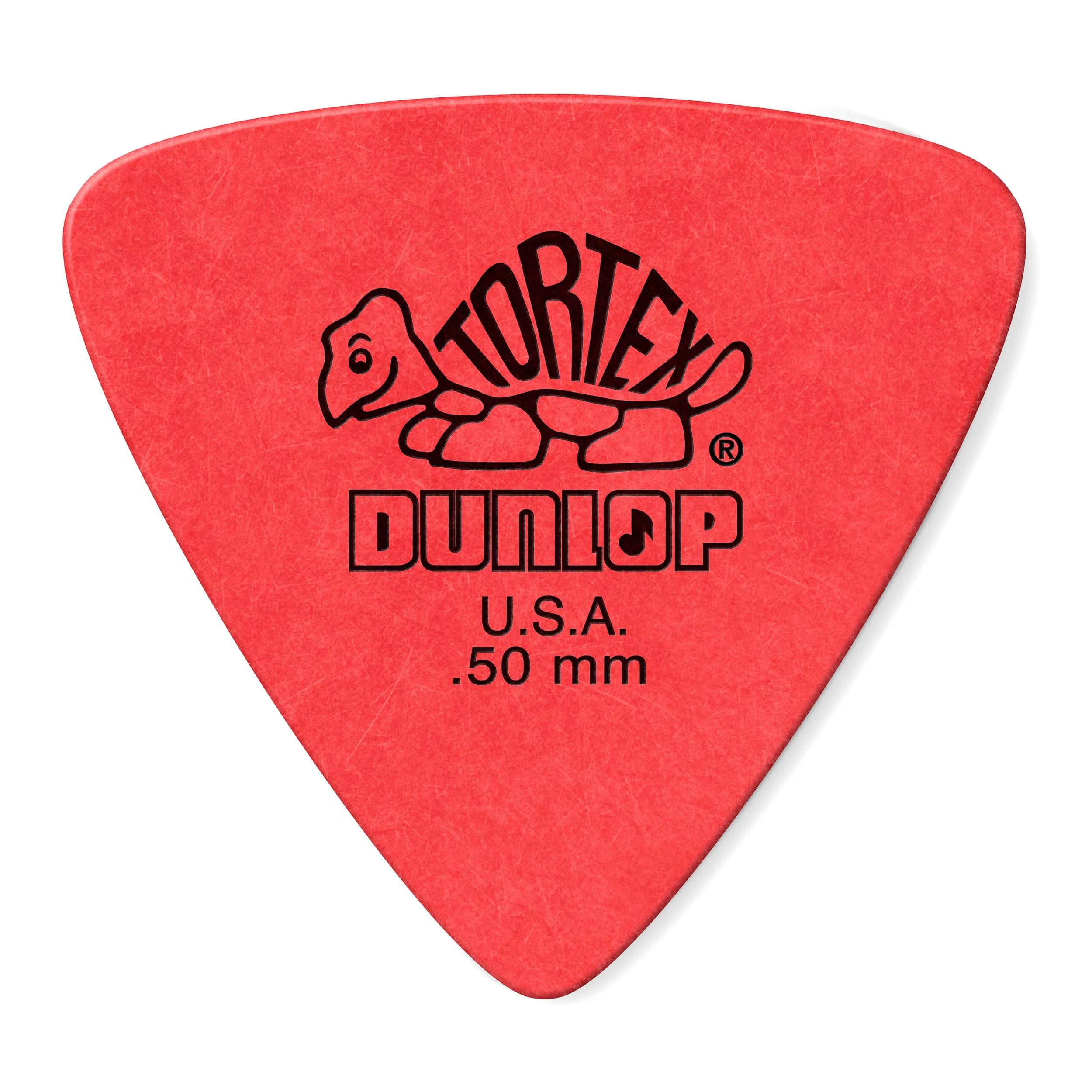 Jim Dunlop Tortex® Triangle Pick .50MM | Bright, Durable, and Snappy Attack for Guitarists in India — RED