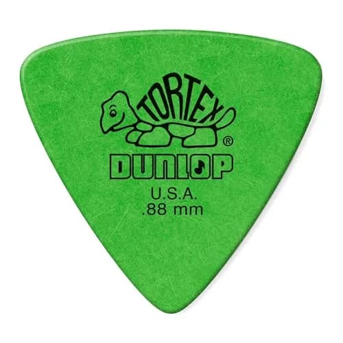 Jim Dunlop Tortex Triangle Pick .88MM | 72 Pack, Green, Made in USA thumbnail 1