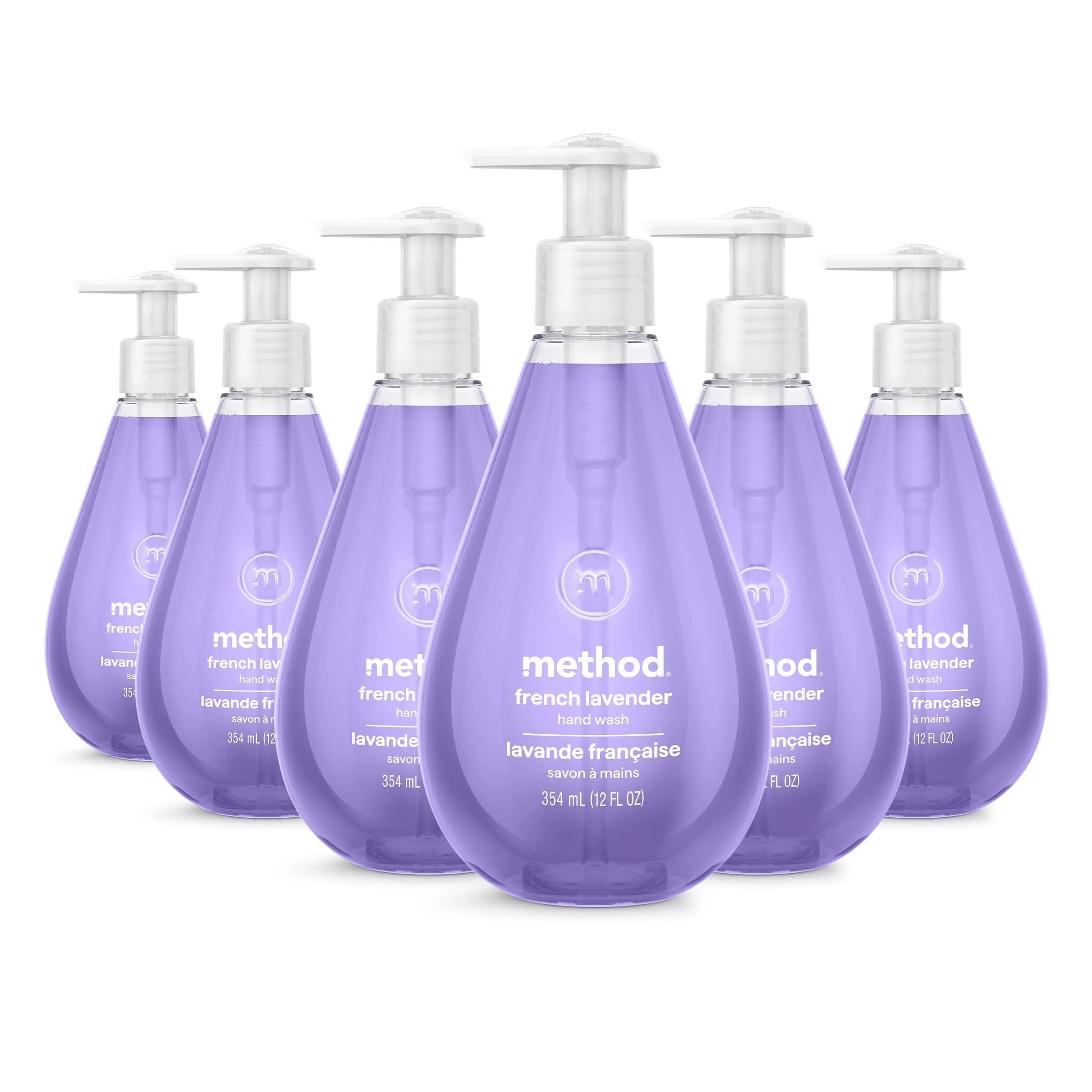 method French Lavender Gel Hand Wash 12 fl oz (355 ml) | Gentle Cleansing for Soft Hands — 72 Fl Oz