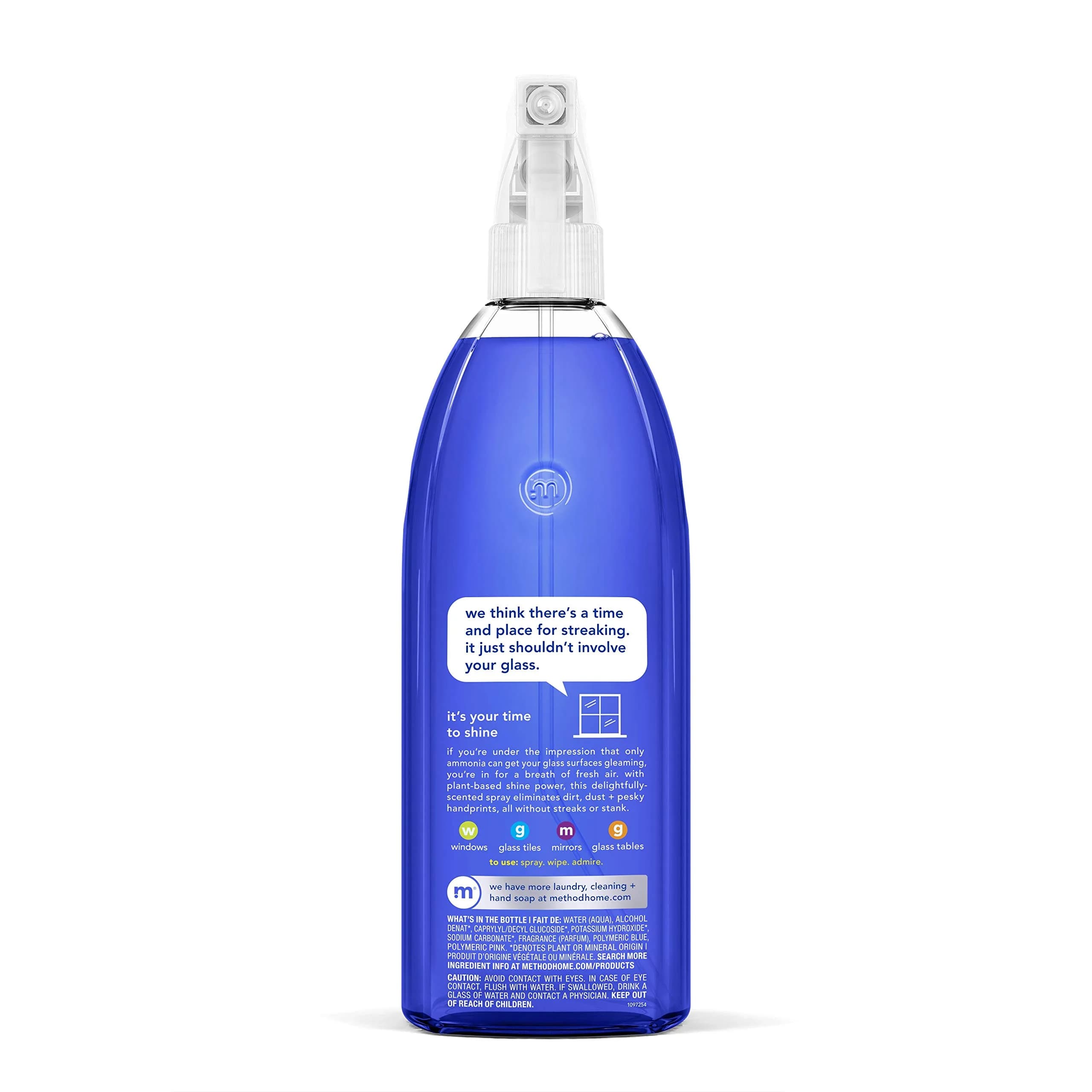 Method Glass Cleaner Spray, Mint, 224 fl oz (8 x 28 fl oz) | Streak-Free Shine for All Glass Surfaces - view 2