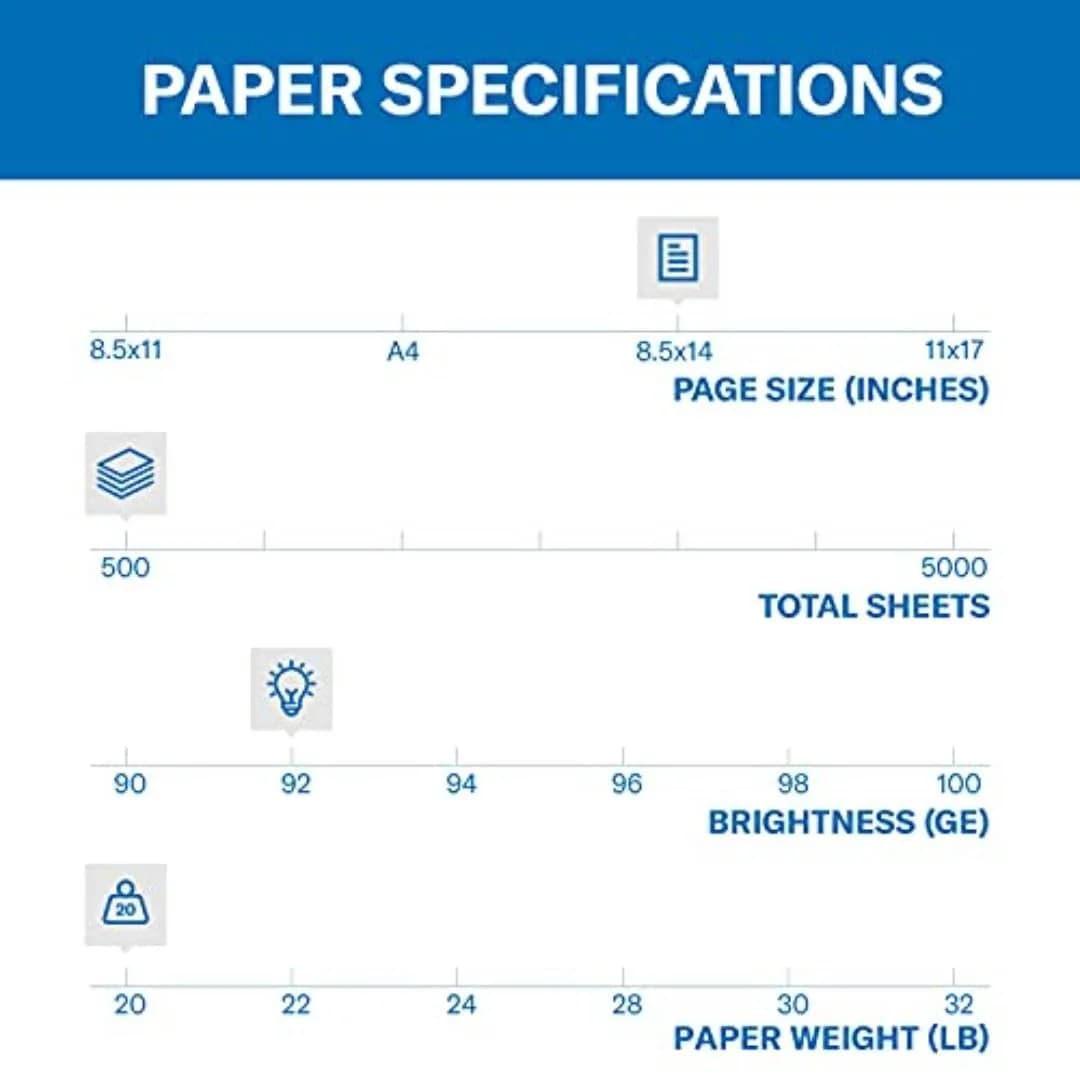 Hammermill Printer Paper, 20 lb Legal Size 8.5 x 14 Inch, 500 Sheets, 92 Bright | Smooth Ink Flow for Jam-Free Printing - view 2