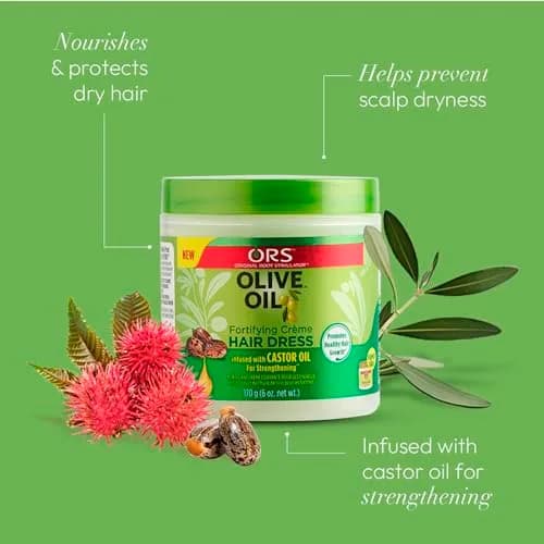 ORS Olive Oil Fortifying Cream Hair Dress, 6 oz | Moisturizes & Strengthens Dry Hair thumbnail 2
