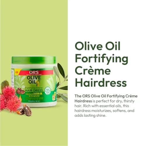 ORS Olive Oil Fortifying Cream Hair Dress, 6 oz | Moisturizes & Strengthens Dry Hair thumbnail 3