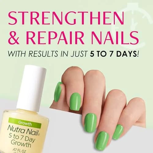 Nutra Nail 5 to 7 Day Growth Treatment Nail Strengthener 13.3ml (0.47 Fl Oz) | Keratin & Calcium Formula for Brittle Nails thumbnail 2