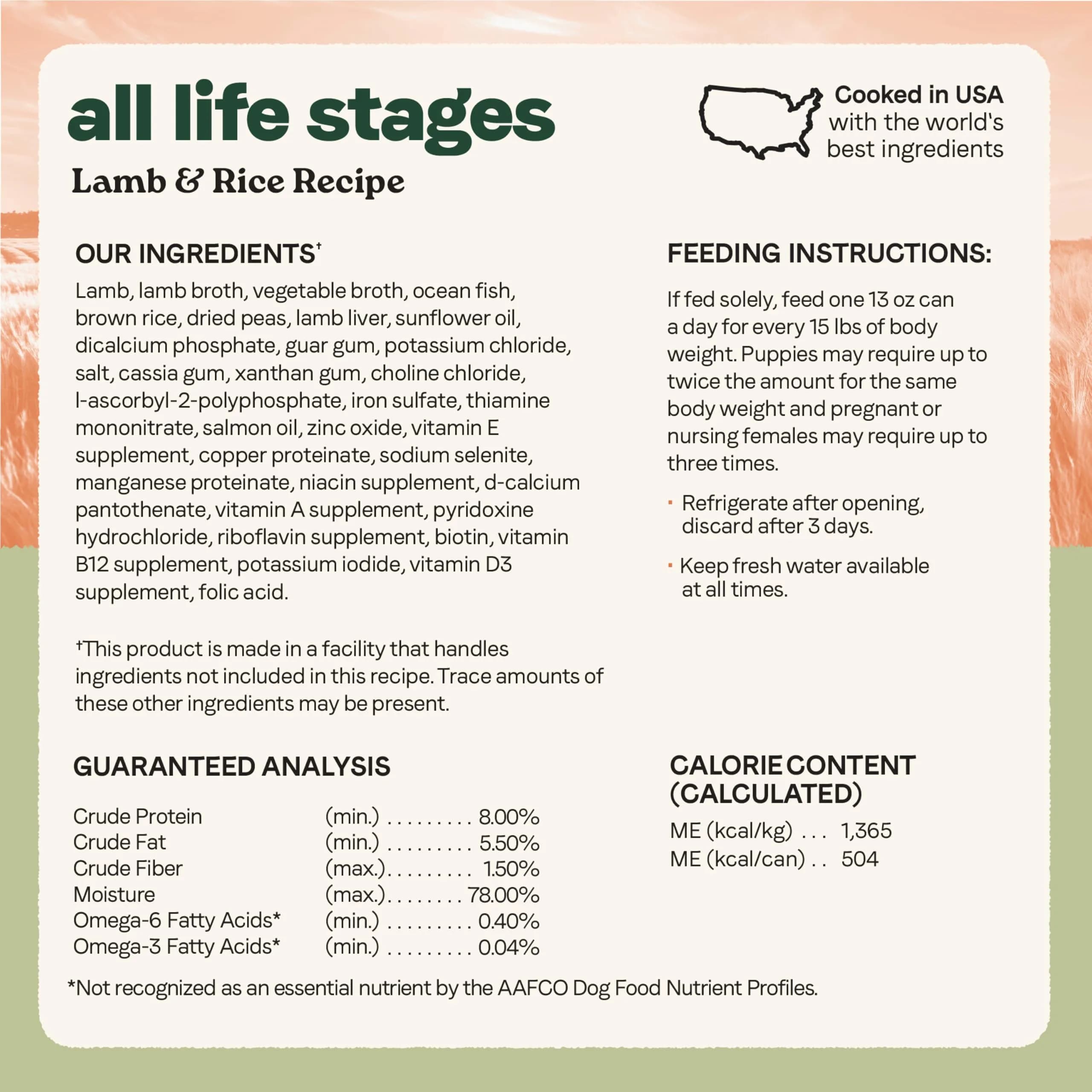 CANIDAE All Life Stages Wet Dog Food, Lamb & Rice, 13 oz | Complete Nutrition for Dogs of All Ages thumbnail 8